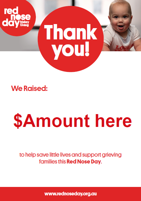 We raised... thank you poster (Editable)